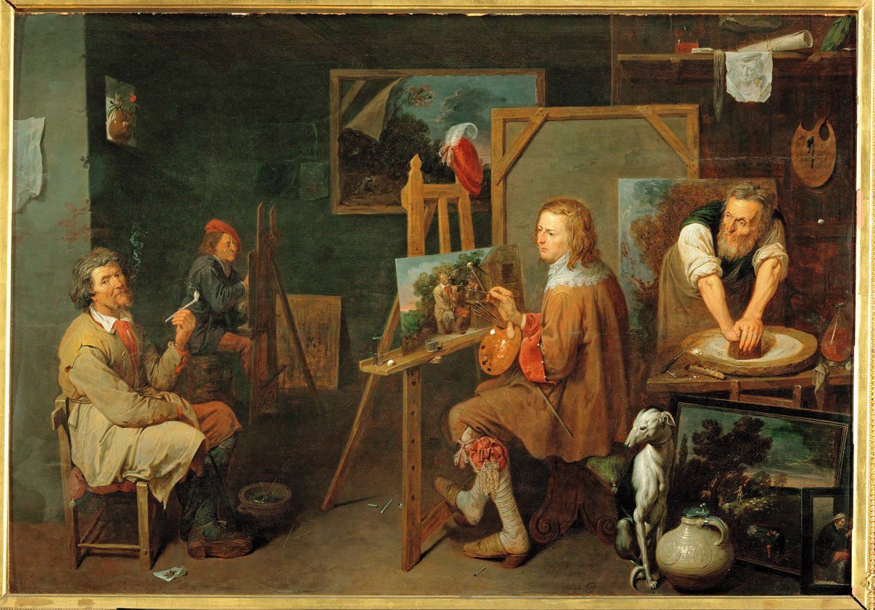Studie des Malers von David III Ryckaert