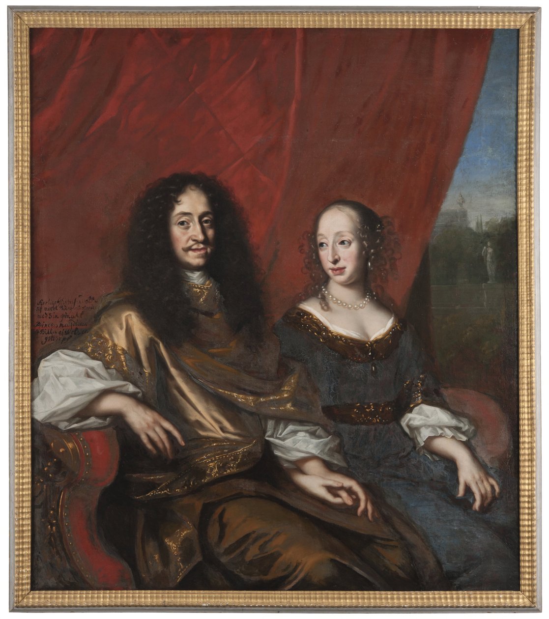 Gustav Adolf, 1633-1695, Herzog von Mecklenburg-Güstrow. Magdalena Sibylla, 1631-1719, von Holstein von David Klöcker Ehrenstrahl