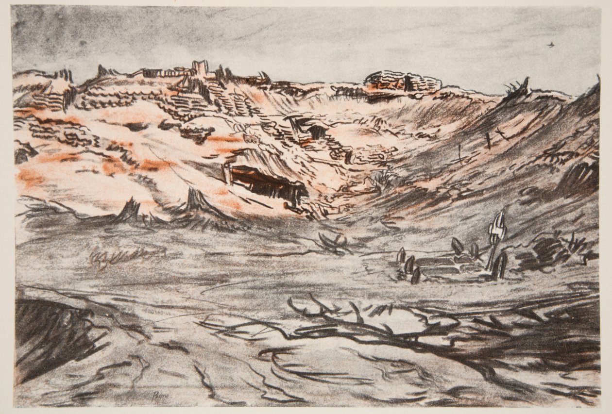 Ein Steinbruch bei Mouquet Farm, Illustration aus 