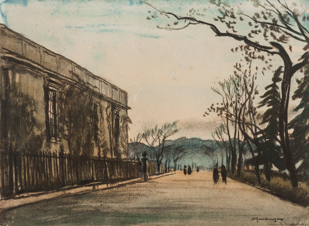 Abend auf der Alameda, Ronda von David Muirhead Bone