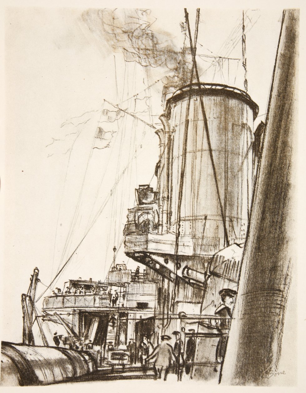 Auf einem Schlachtschiff: das Achterdeck, Illustration aus 