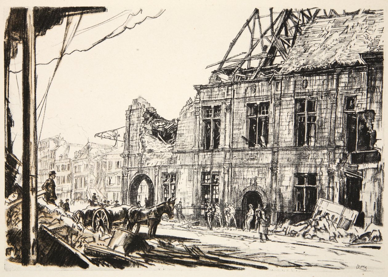 Das Rathaus von Peronne, Illustration aus 