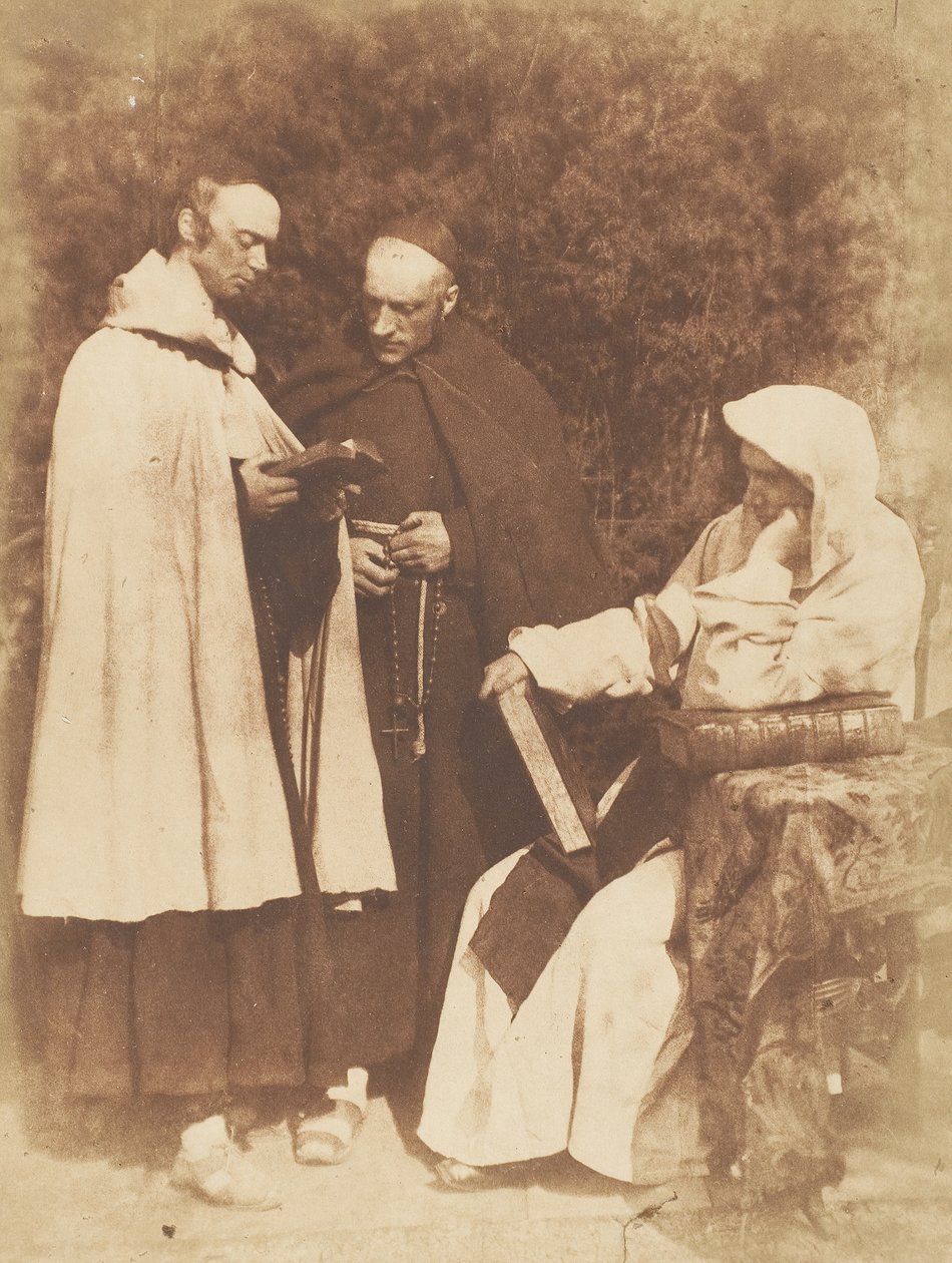 William Borthwick Johnstone, William Leighton Leitch und David Scott als Die Mönche von K..., 1843-47 von Hill and Adamson