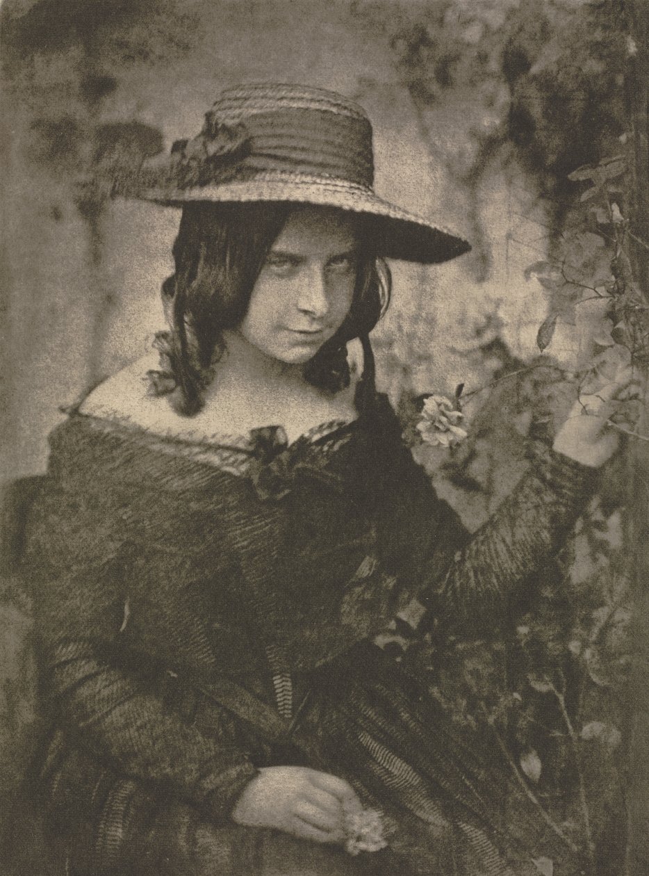 Mädchen mit Strohhut von David Octavius Hill