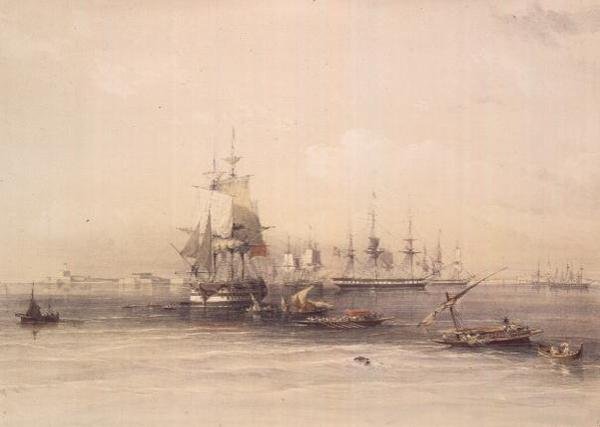 Annäherung an Alexandria, aus "Ägypten und Nubien", Bd.3 von David Roberts