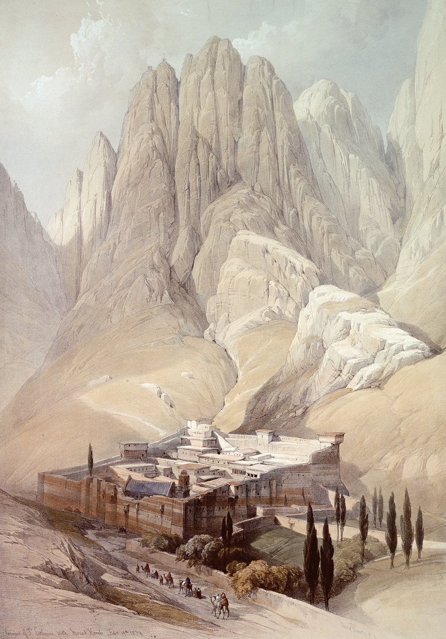 Kloster St. Katharina mit dem Berg Horeb, 19. Februar 1839, Tafel 118 aus Band III von 