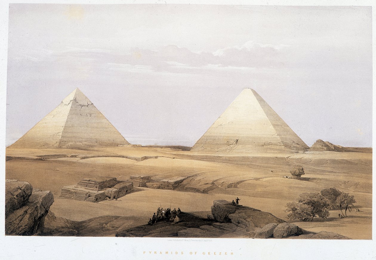 Pyramiden von Gizeh - in „Das Heilige Land“, London 1849 von David Roberts
