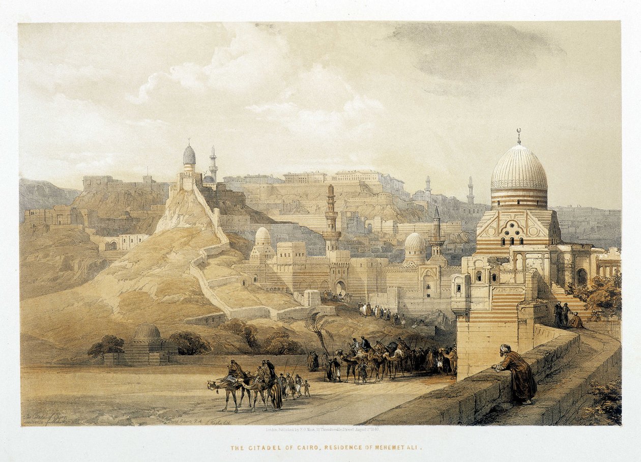 Die Zitadelle von Kairo, Palast von Mehemet Ali in „Das Heilige Land“, London 1849 von David Roberts