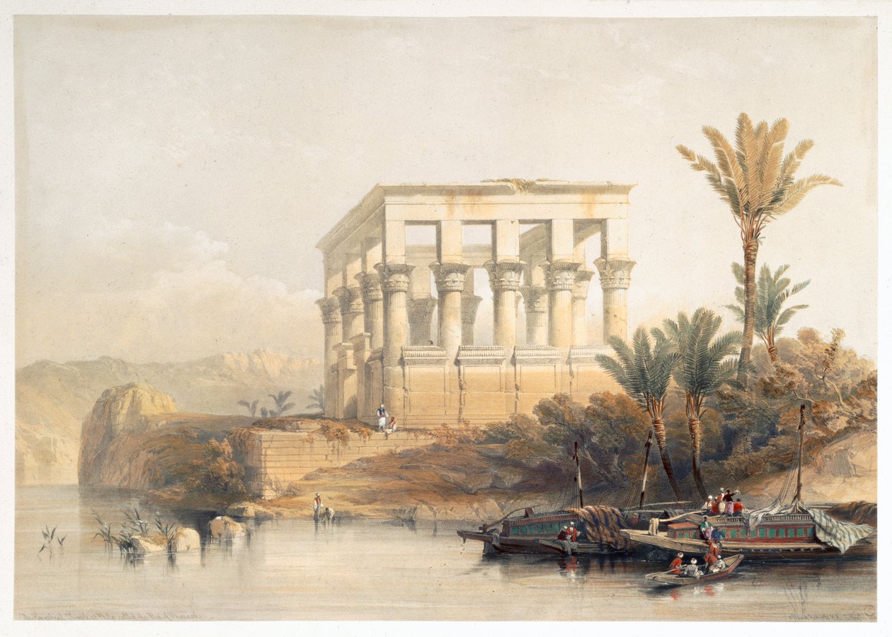 Der Hypäthral-Tempel in Philae, genannt das Bett des Pharao, Ägypten, 1849 von David Roberts