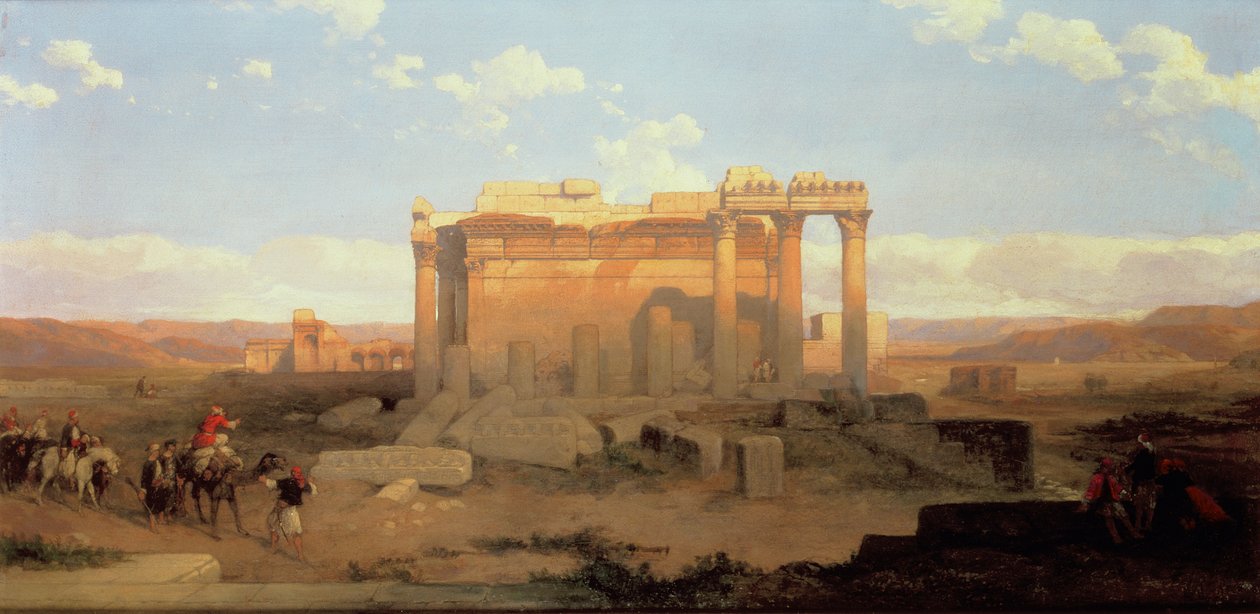 Die Ruinen des kleineren Tempels in Baalbeck von David Roberts