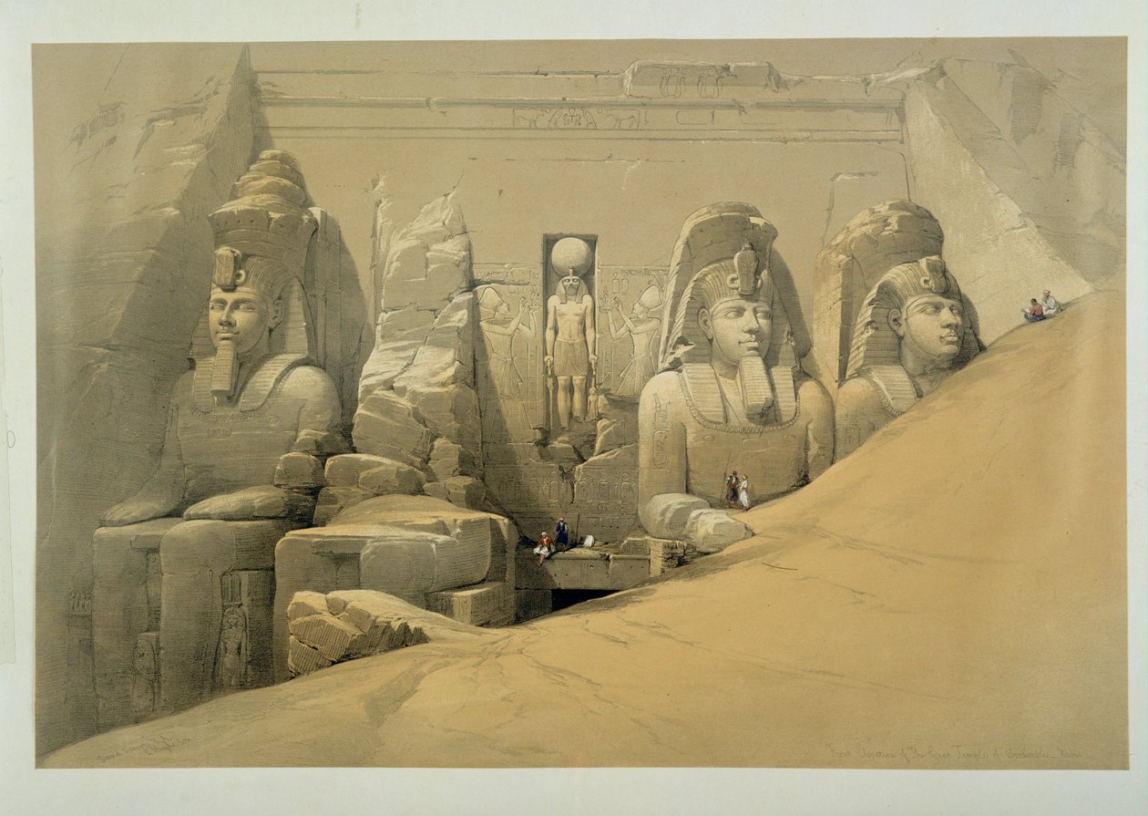 Der große Tempel von Abu Simbel von David Roberts