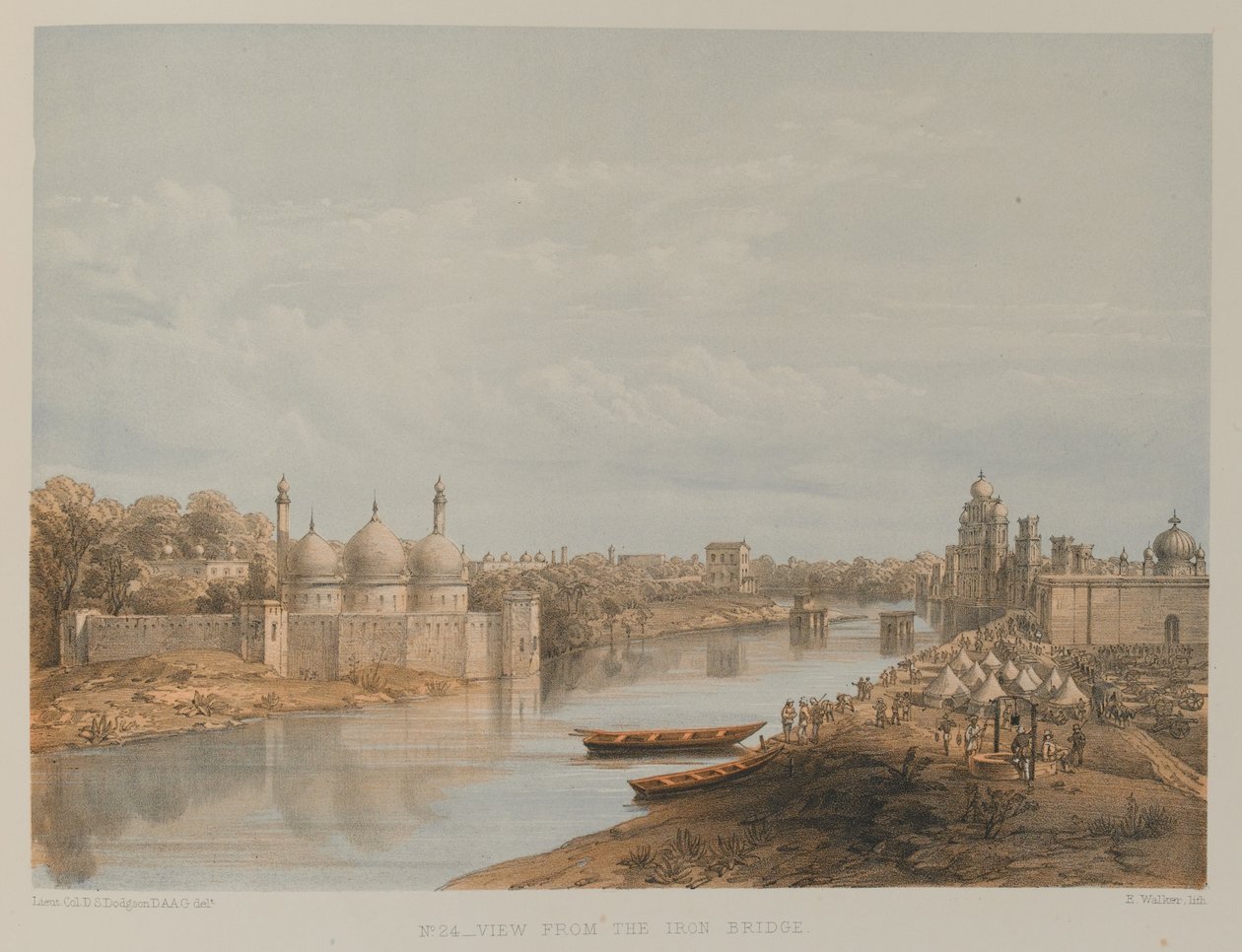 Blick von der Eisenbrücke, Lucknow von David Scott Lieutenant Colonel (after) Dodgson