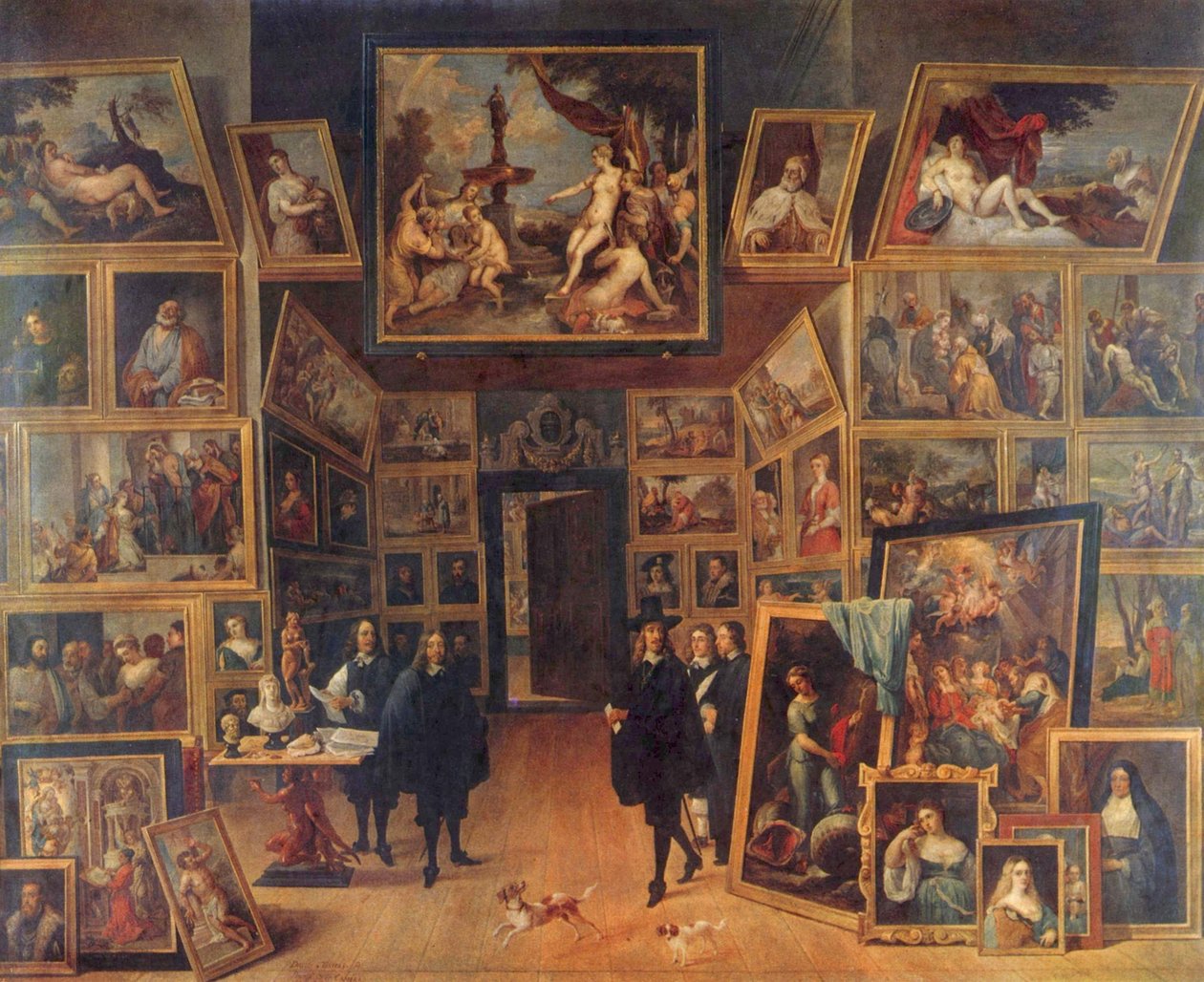 Erzherzog Leopold Wilhelm von Habsburg (1614-1662) in seiner Kunstgalerie in Brüssel von David Teniers the Younger