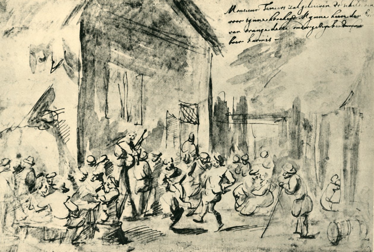 Ländlicher Tanz, Mitte-Ende des 17. Jahrhunderts, 1943 von David Teniers the Younger