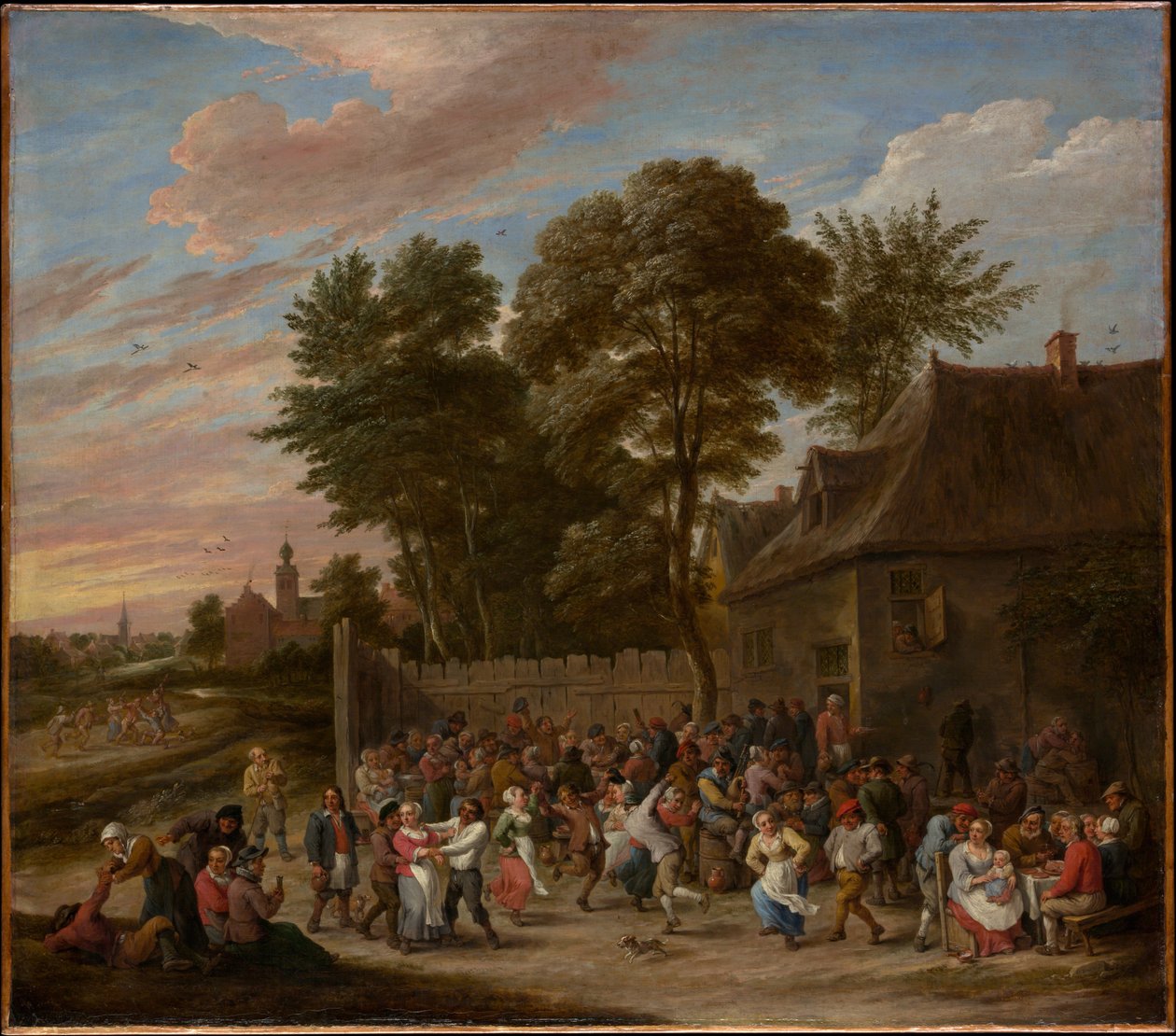 Bauern tanzen und feiern von David Teniers the Younger
