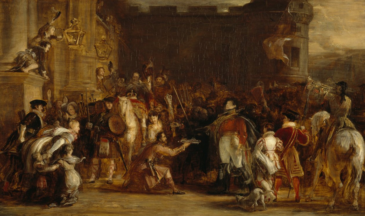 Der Einzug von George IV. im Palast von Holyroodhouse von David Wilkie