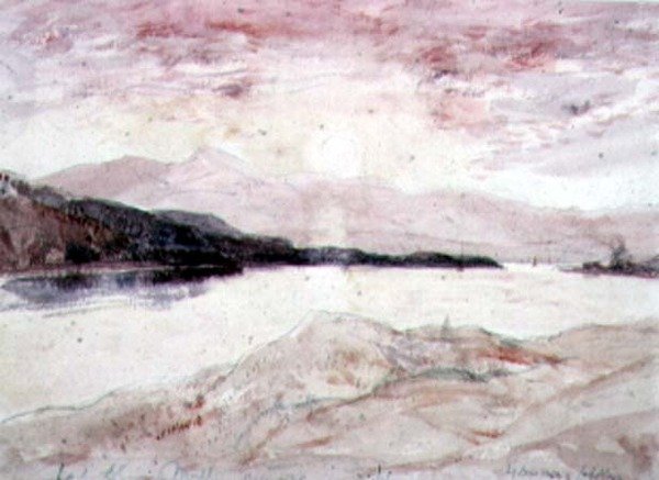 Loch Aline, Argyllshire: Ansicht von Norden mit der Insel Mull von David Young Cameron