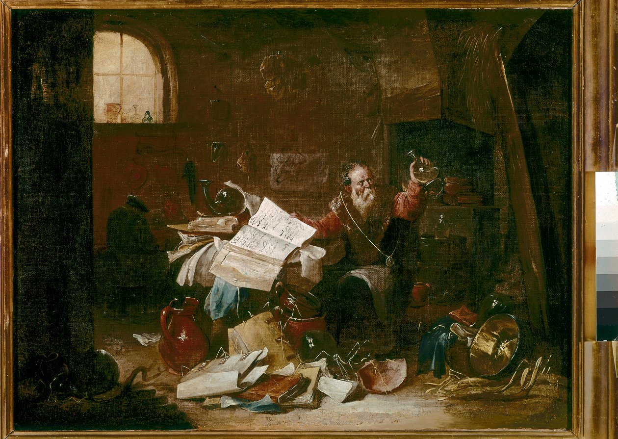 Der Alchemist von David the Younger (attr. to) Teniers