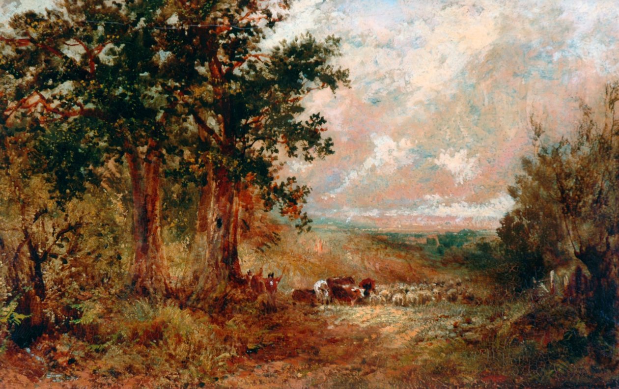 Eine Warwickshire-Gasse von David the younger Cox
