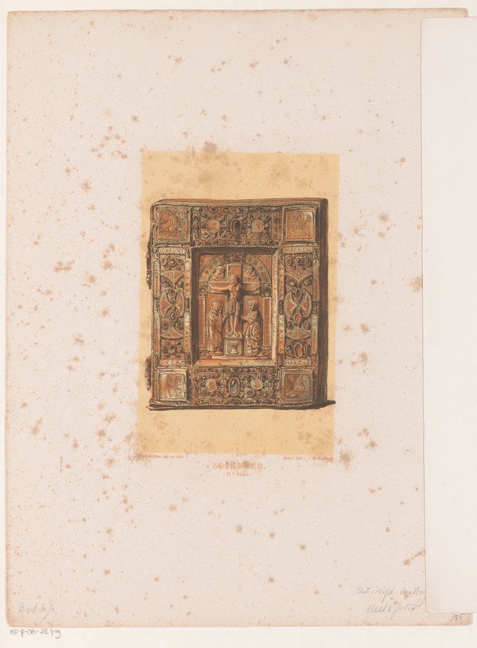 Buchumschlag, 12. Jahrhundert von David van der Kellen