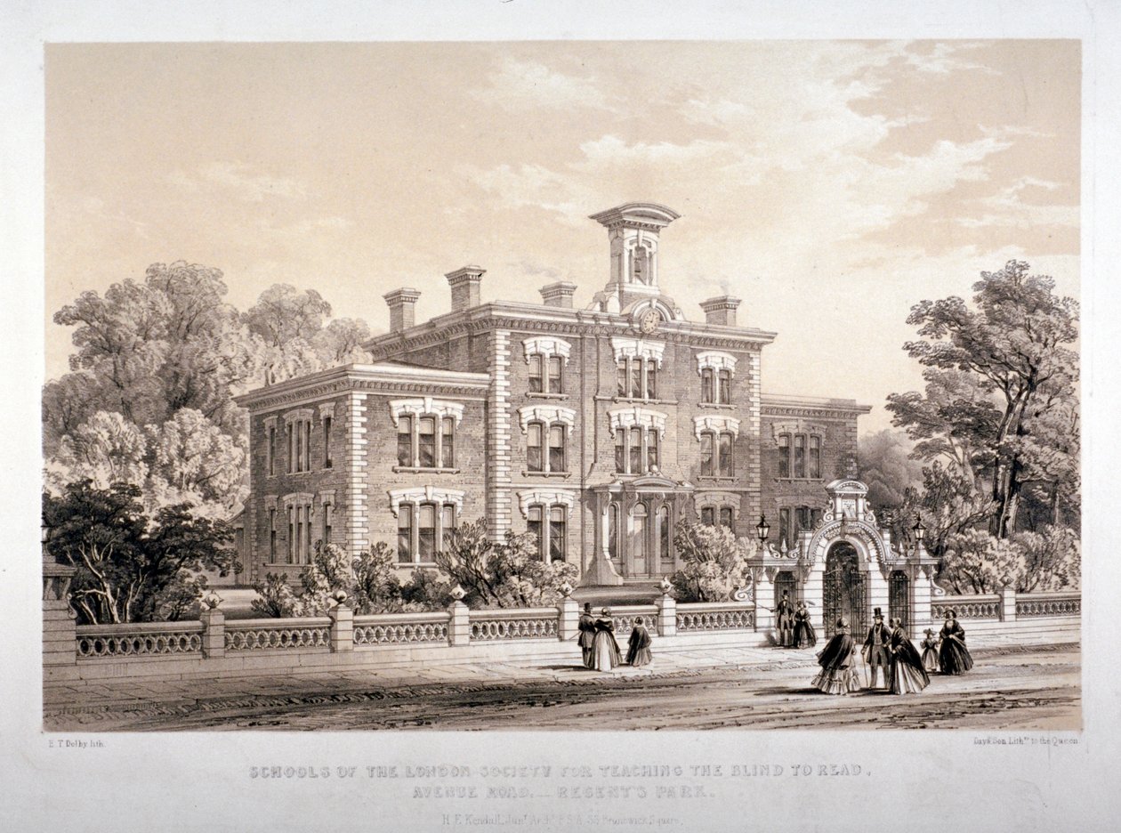 London Society Schools für Blindenunterricht, Avenue Road, Marylebone, London, ca. 1860 von Day and Son