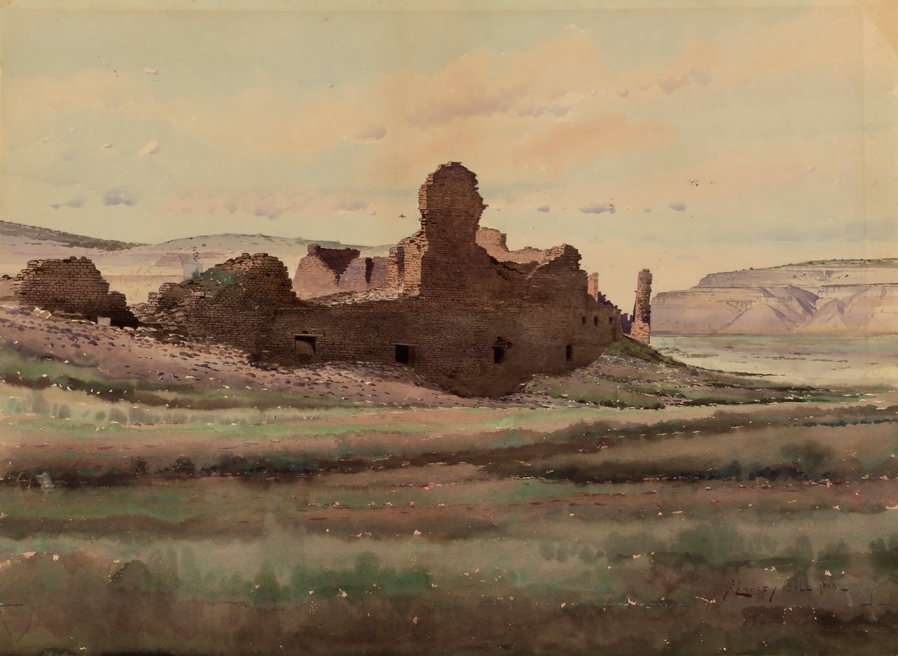Pueblo Bonito Ruine, Chaco Canyon, New Mexico, 1888 von De Lancey Gill