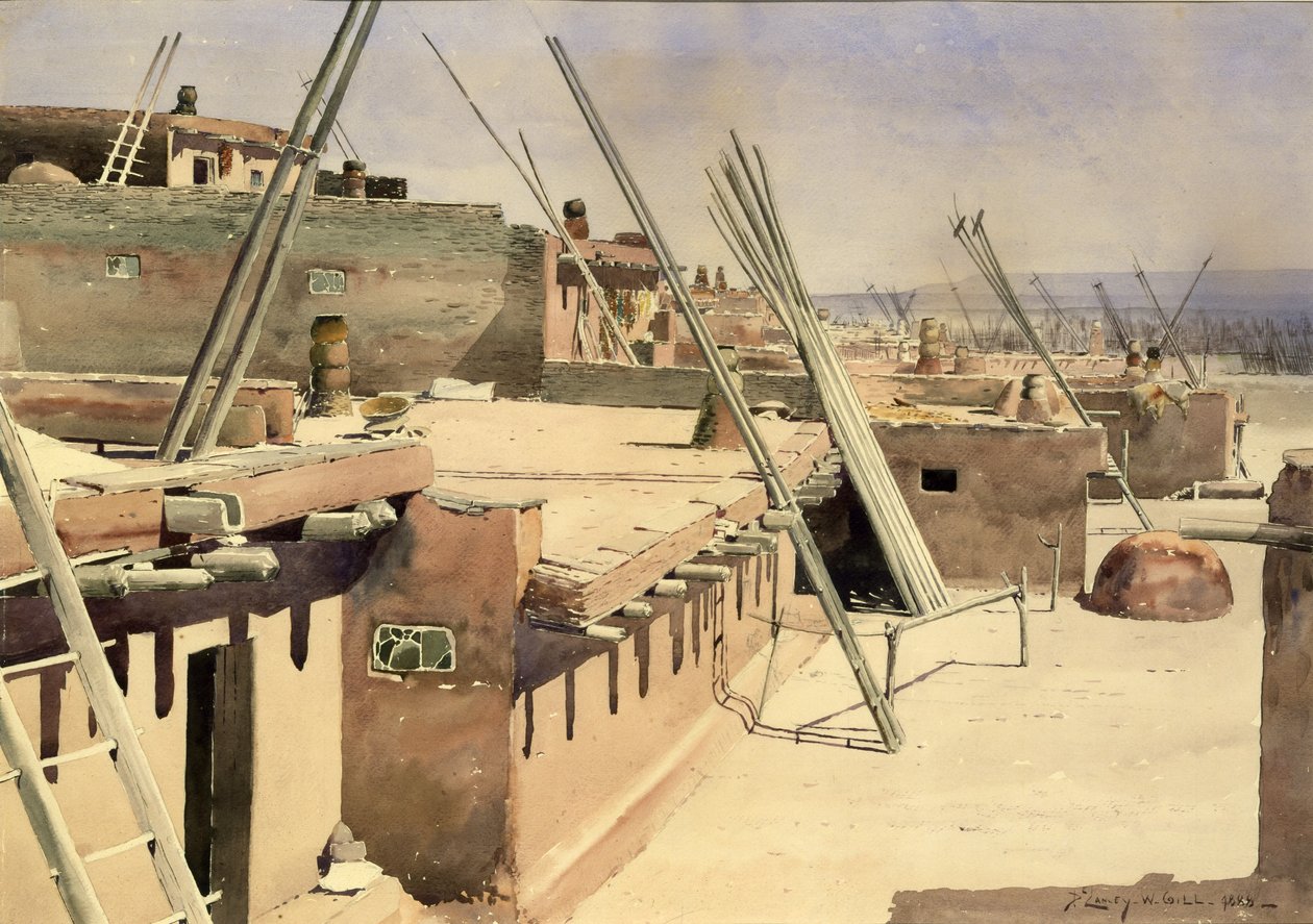 Straße im Pueblo von Zuni, New Mexico von De Lancey Gill