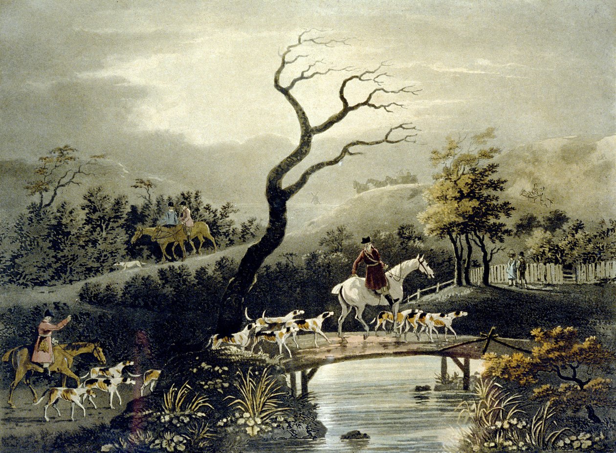 Nacht, Fuchsjagd, graviert von J.H. Clarke und F. Jeakes von Dean Snr. (after) Wolstenholme