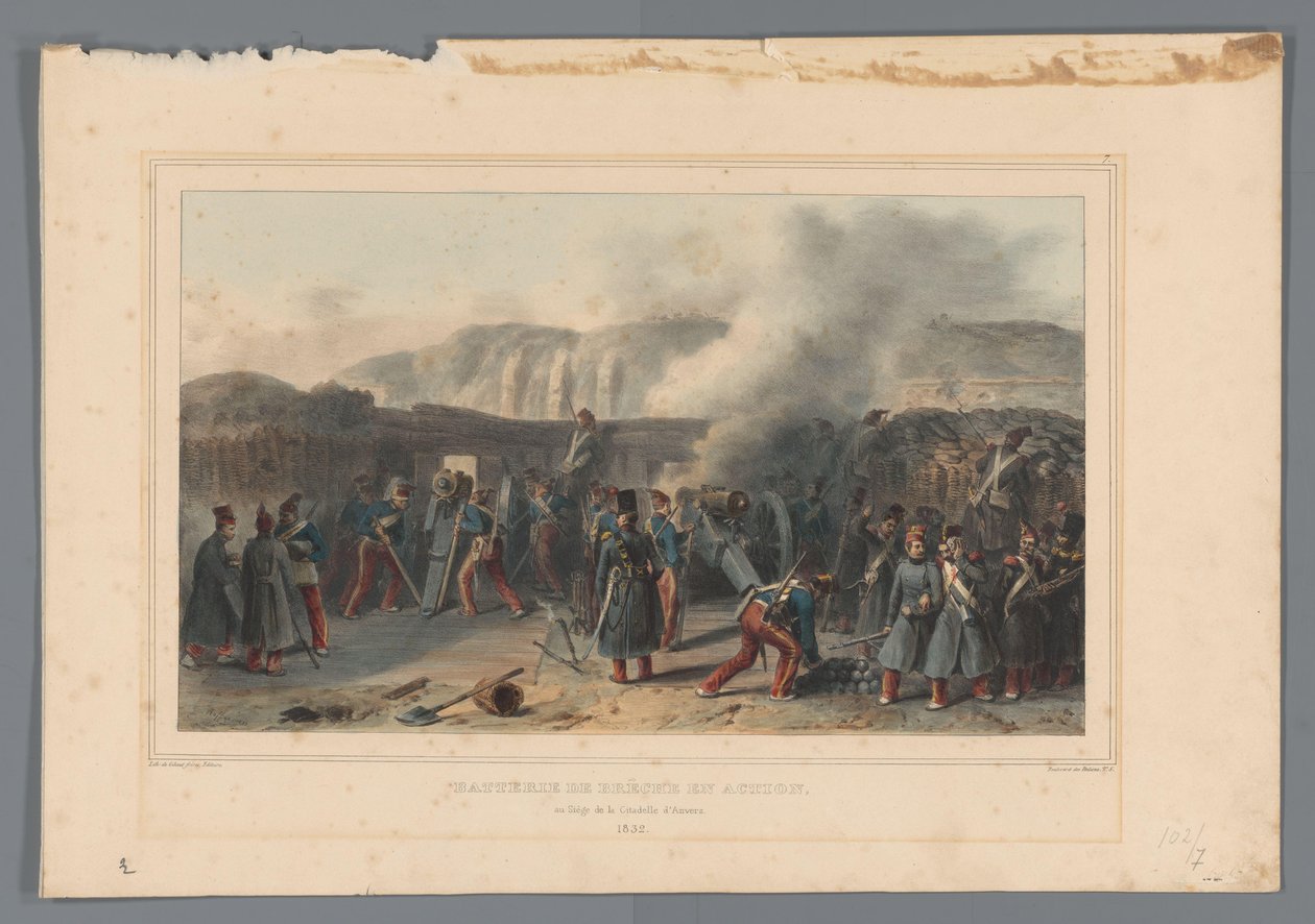 Beschießung der Zitadelle, 1832 von Denis Auguste Marie Raffet
