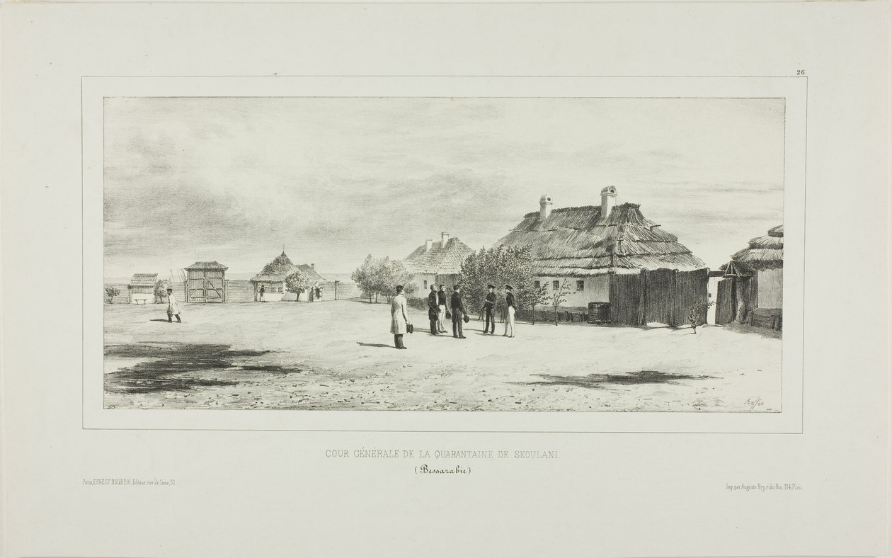 Hof des Quarantäne-Generals, Skoulani, Bessarabien von Denis Auguste Marie Raffet
