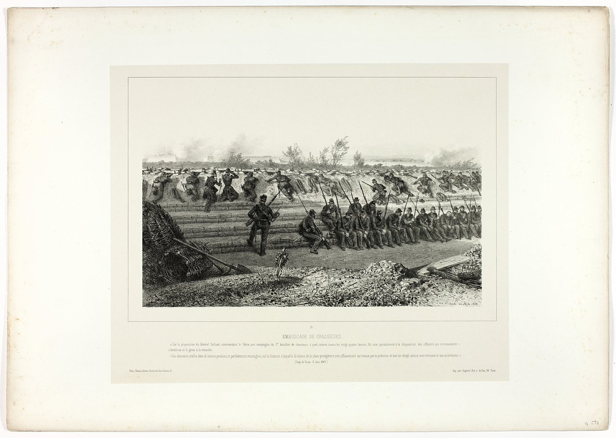 Hinterhalt der leichten Infanterie, aus Souvenirs d’Italie: Expédition de Rome von Denis Auguste Marie Raffet