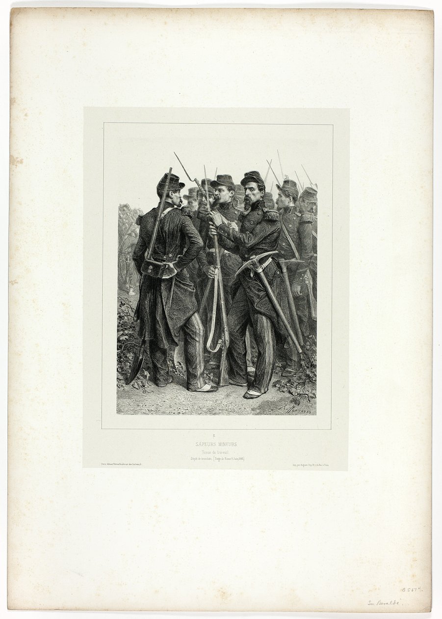Pioniere, aus Souvenirs d’Italie: Expédition de Rome von Denis Auguste Marie Raffet