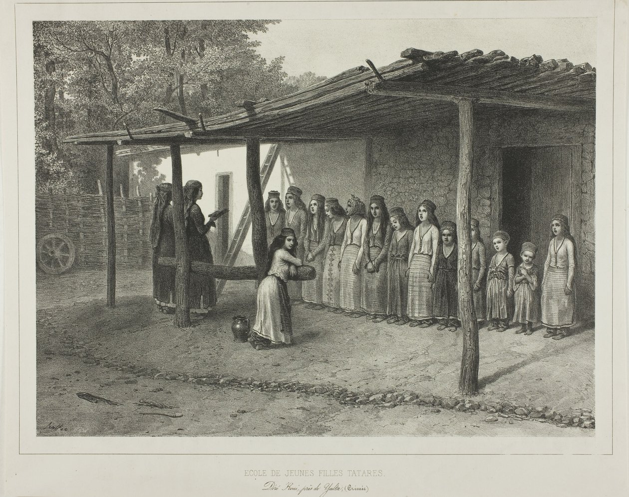 Schule für junge Tartarenmädchen von Denis Auguste Marie Raffet