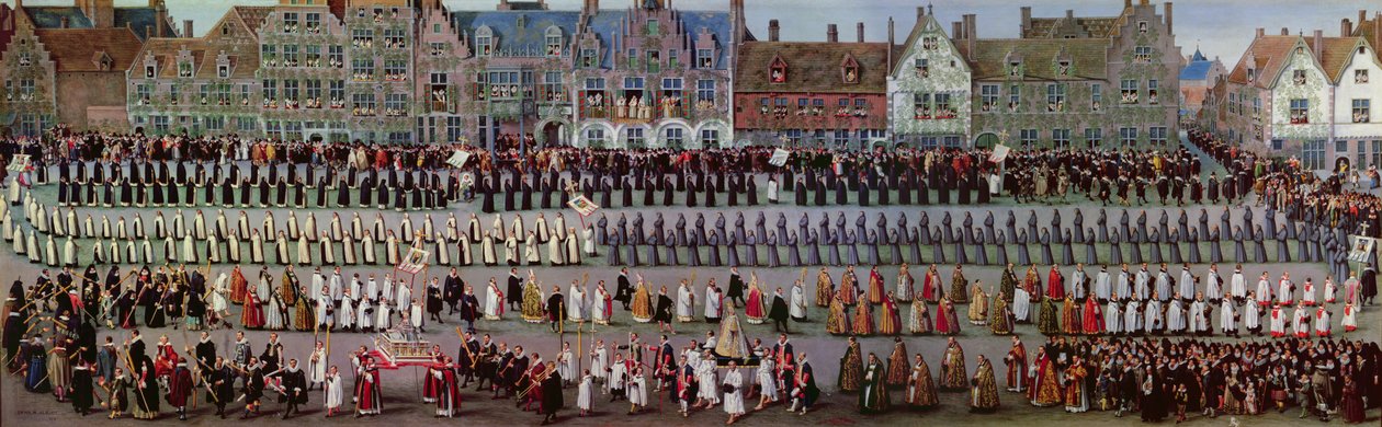 Der Ommegang in Brüssel am 31. Mai 1615: Prozession von Notre Dame de Sablon von Denys van Alsloot