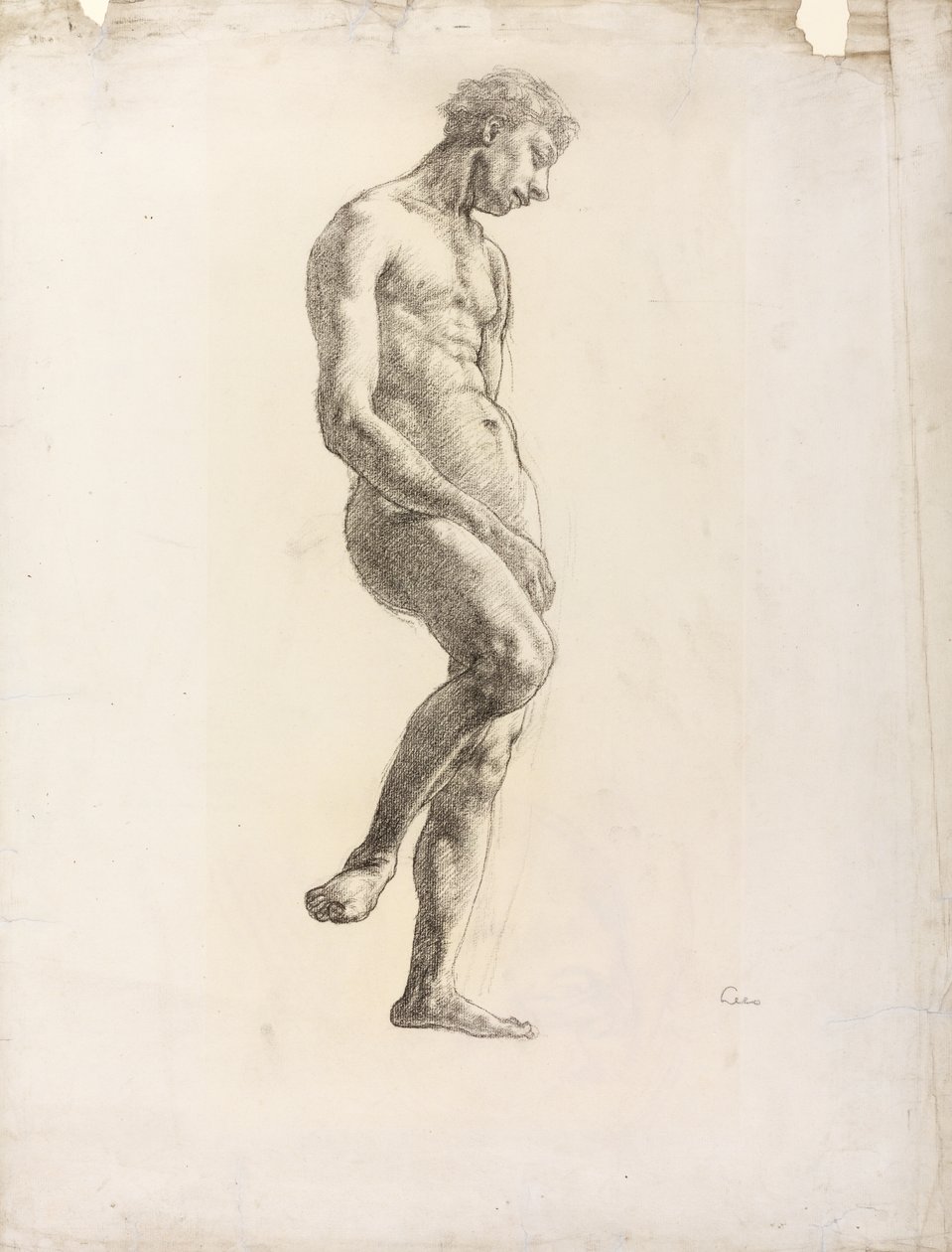 Stehender männlicher Akt, ca. 1906-08 von Derwent Lees