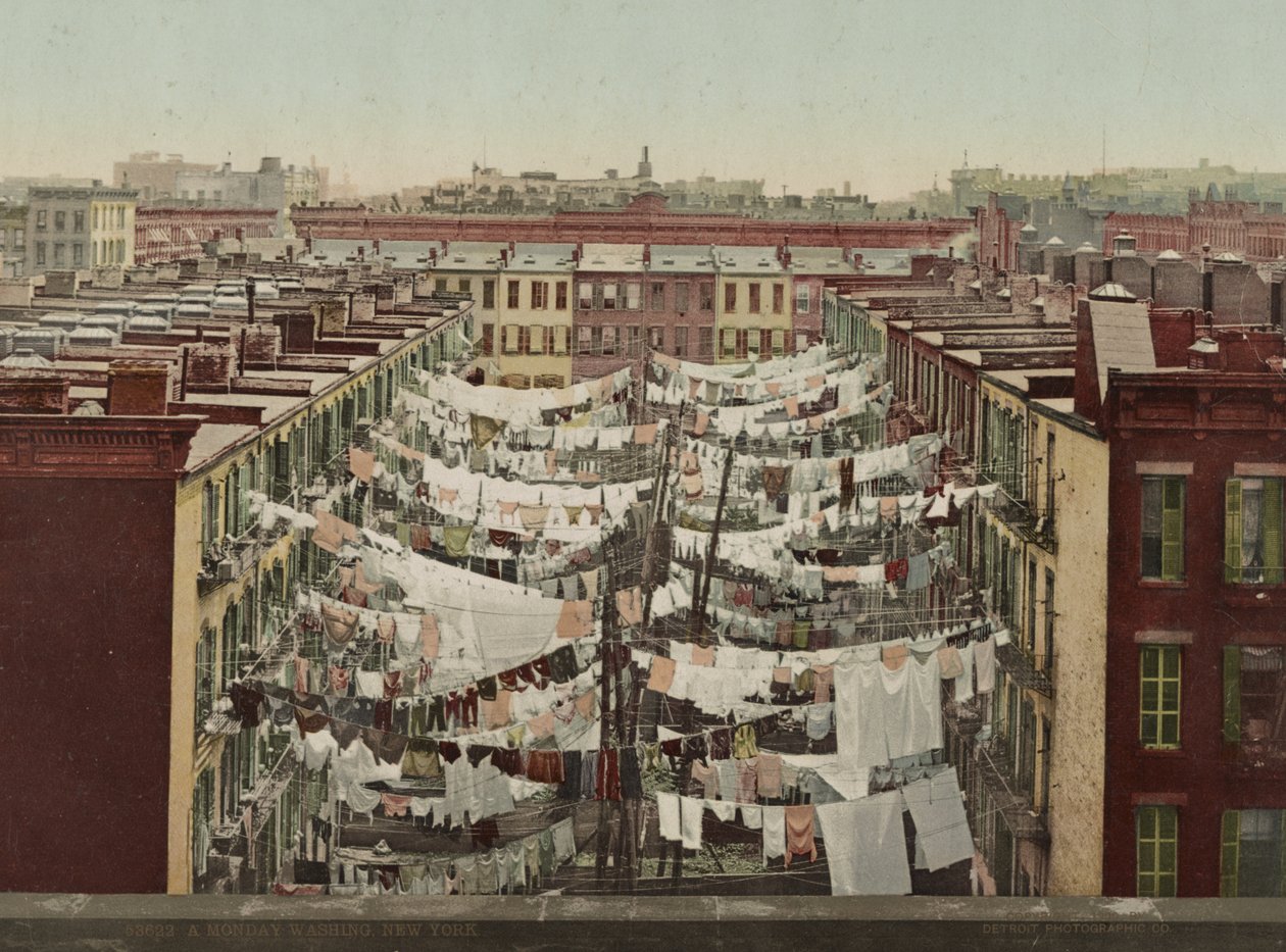 Eine Montagwäsche, New York, ca. 1900 von Detroit Photographic Co.
