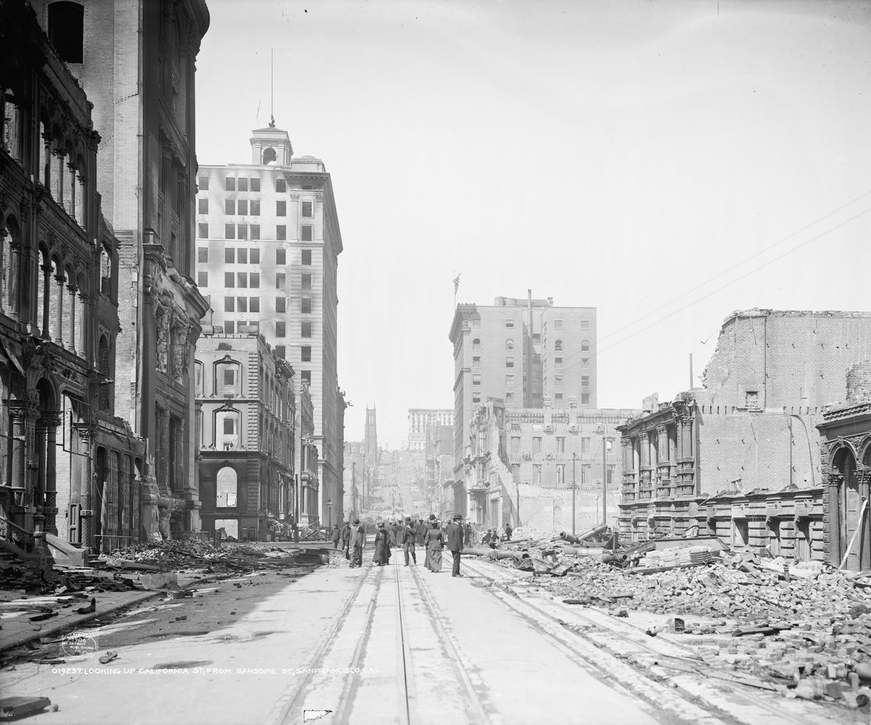 Blick auf die California Street von der Sansome Street, San Francisco von Detroit Publishing Co.