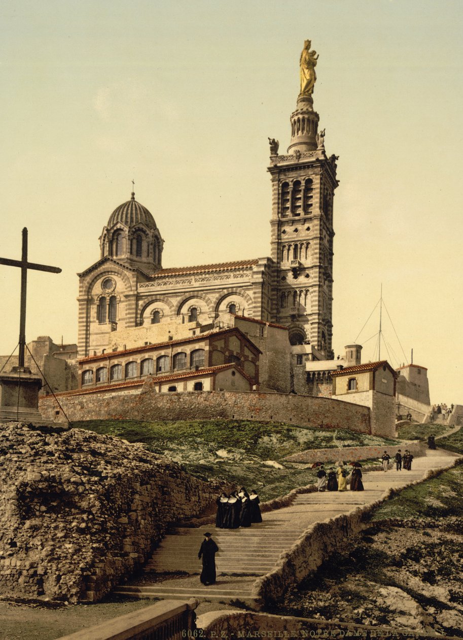Notre Dame de la Garde, Marseille, Frankreich, ca. 1890-1900 von Detroit Publishing Co.