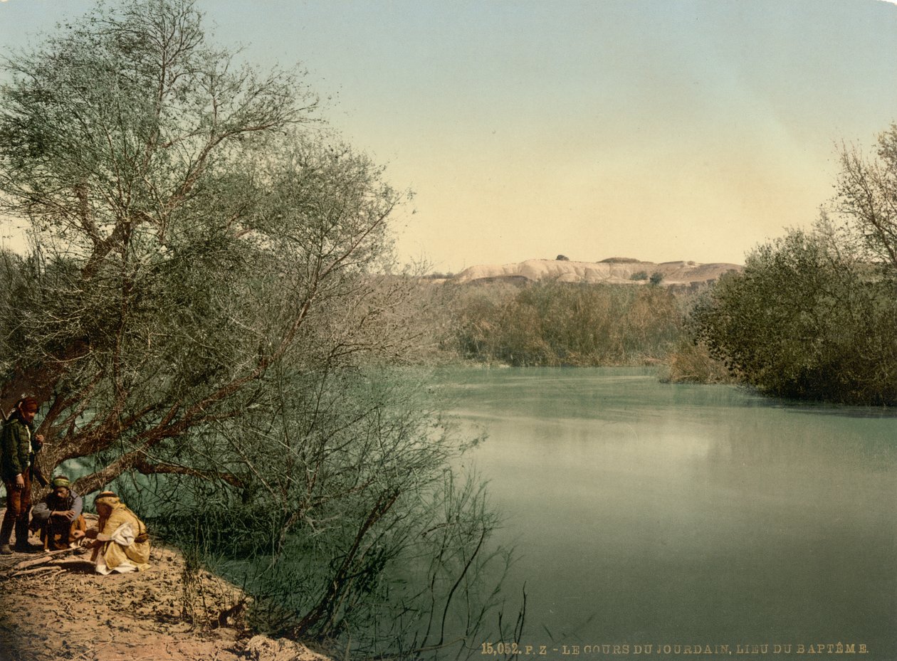Ort der Taufe, Fluss Jordan, Heiliges Land, um 1890-1900 von Detroit Publishing Co.