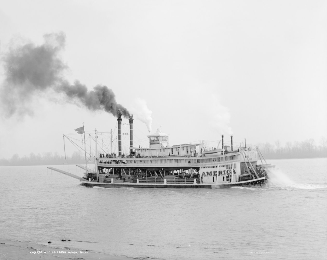 Flussboot, Mississippi River, USA, um 1906 von Detroit Publishing Co.