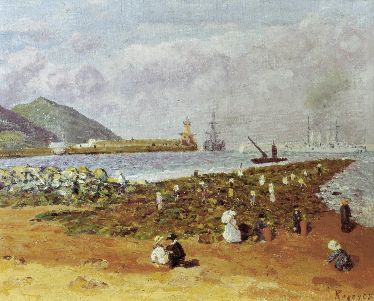 La escollera (Der Wellenbrecher). von Diario or Dario de Regoyos y Valdes