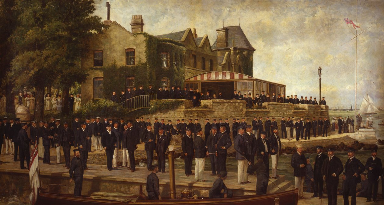 Kompositporträt der Mitglieder des Royal Yacht Squadron, 1895 von Dickinson and Foster