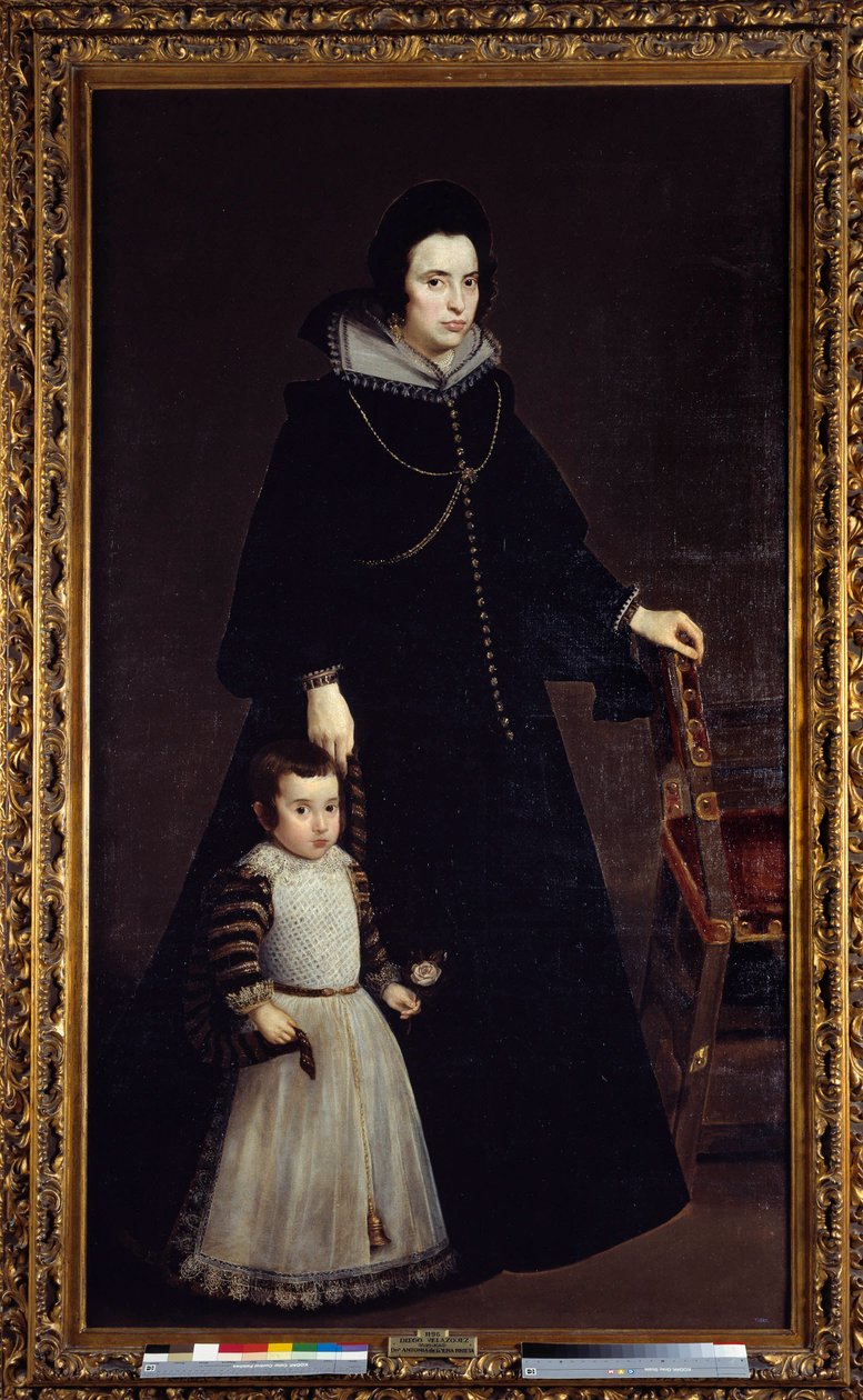 Porträt von Antonia de Ipenarrieta mit ihrem Sohn Luis von Diego Velázquez