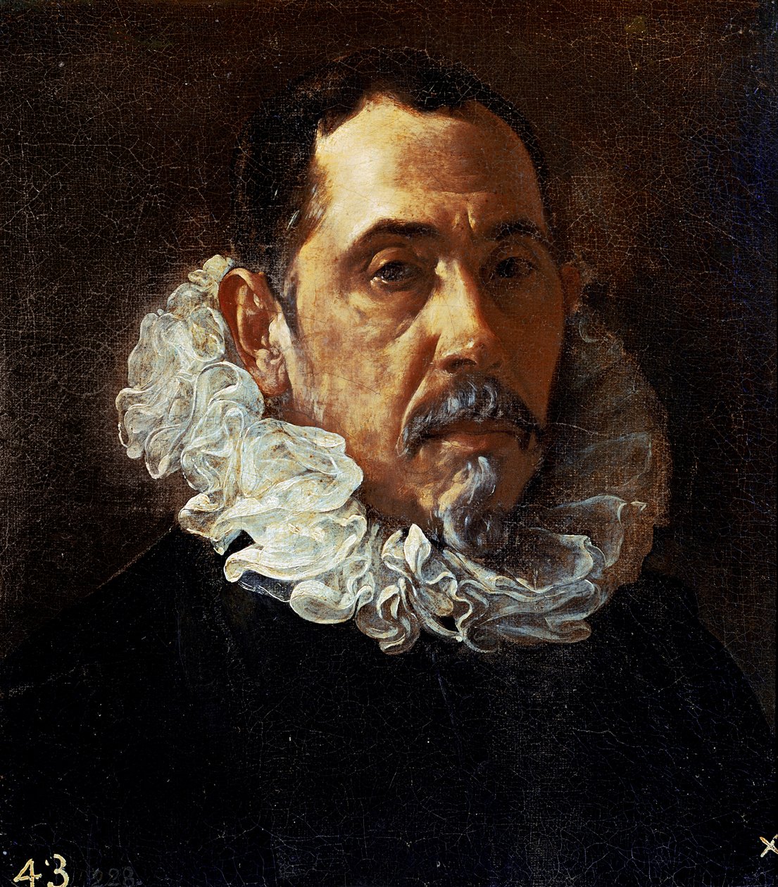 Porträt eines Mannes (Francisco Pacheco?), ca. 1620 von Diego Rodriguez de Silva y Velazquez