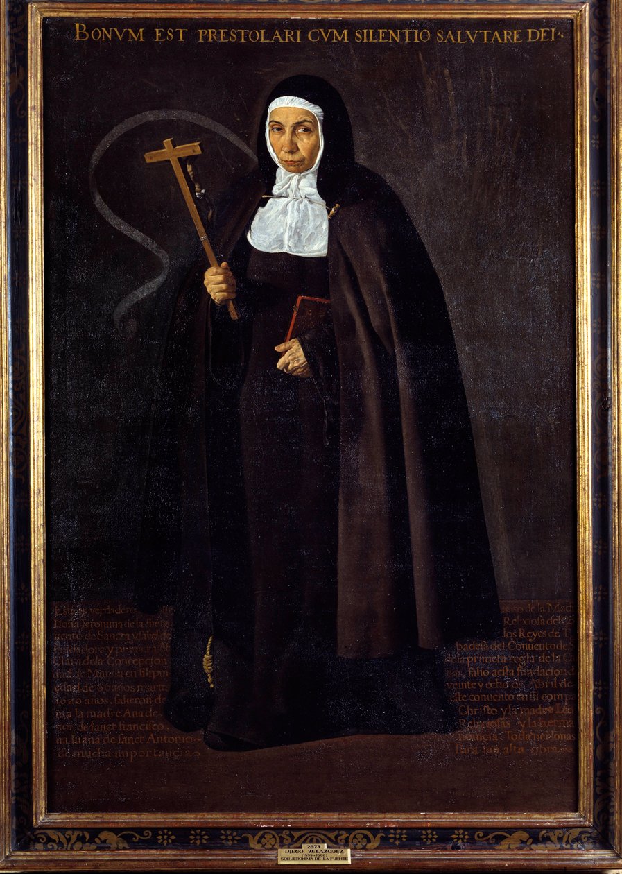 Porträt von Mutter Jeronima de la Fuente von Diego Velázquez