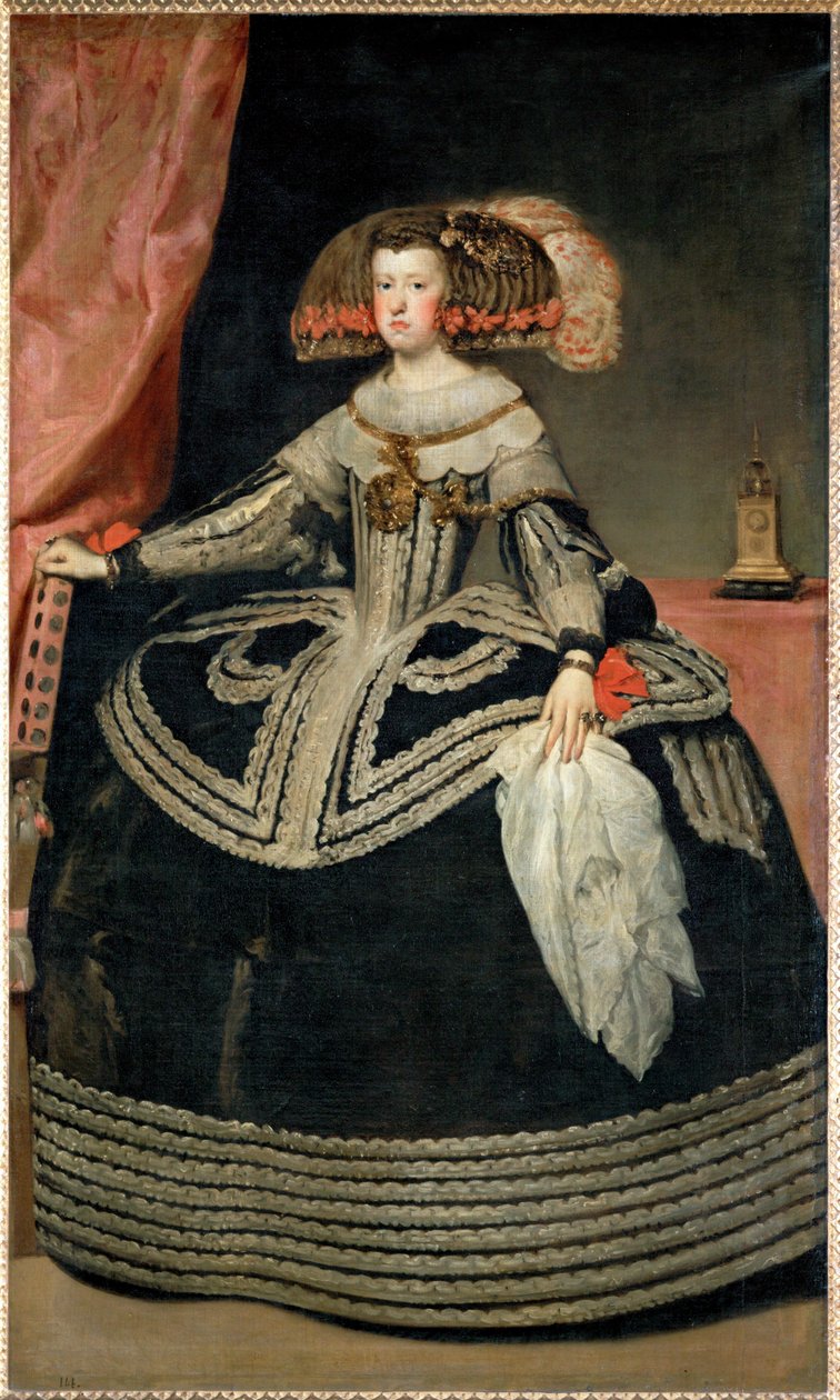 Königin Maria Anna von Österreich, Ehefrau von König Philipp IV. von Spanien, Tochter von Kaiser Ferdinand III. von Diego Rodriguez de Silva y Velazquez