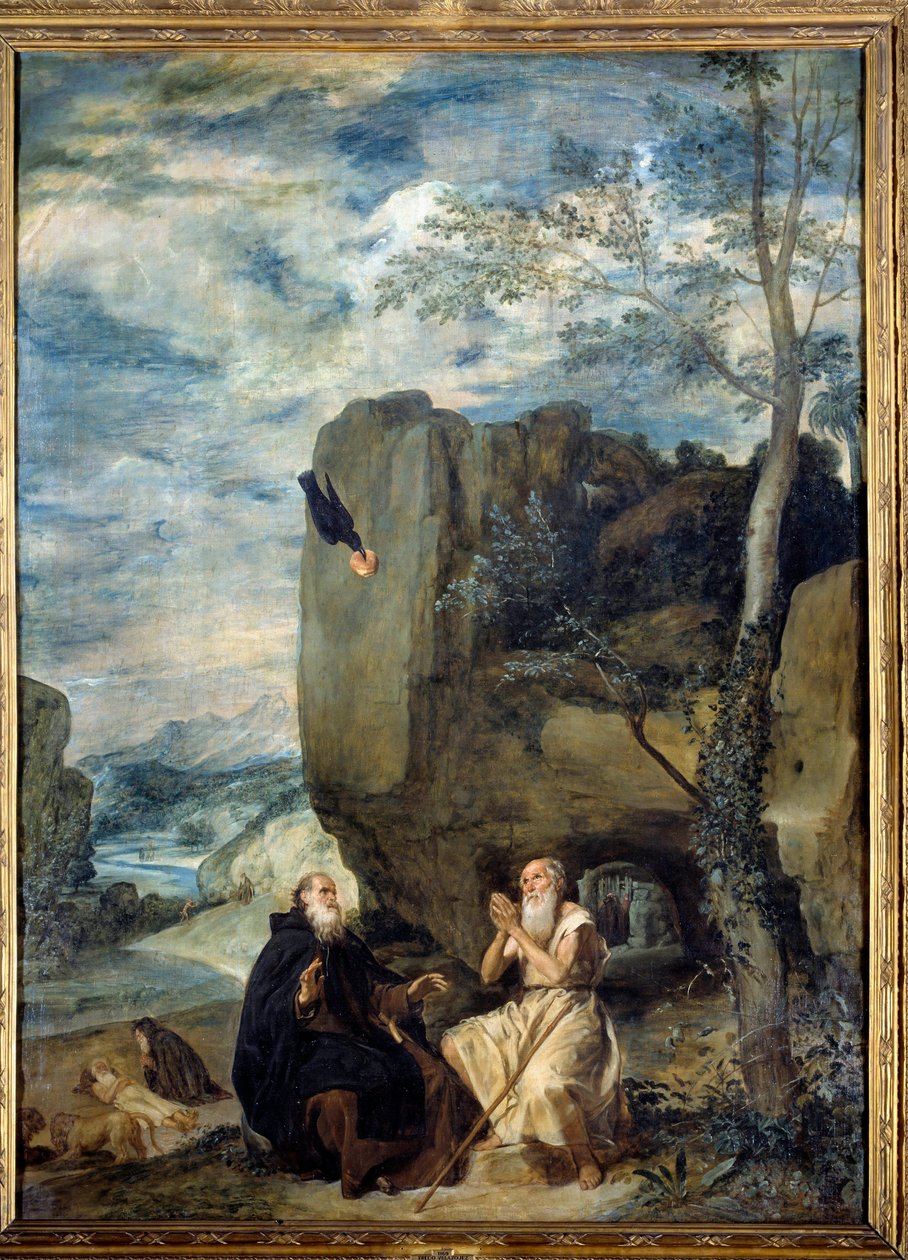Heiliger Antonius der Große und Heiliger Paulus Eremit von Diego Velázquez