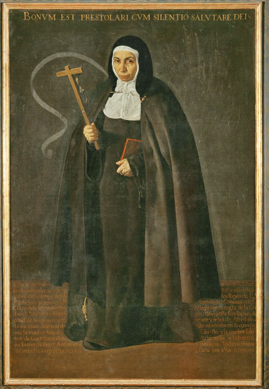 Die ehrwürdige Mutter Jeronima de la Fuente, Nonne im Kloster Santa Isabel de los Reyes von Diego Rodriguez de Silva y Velazquez