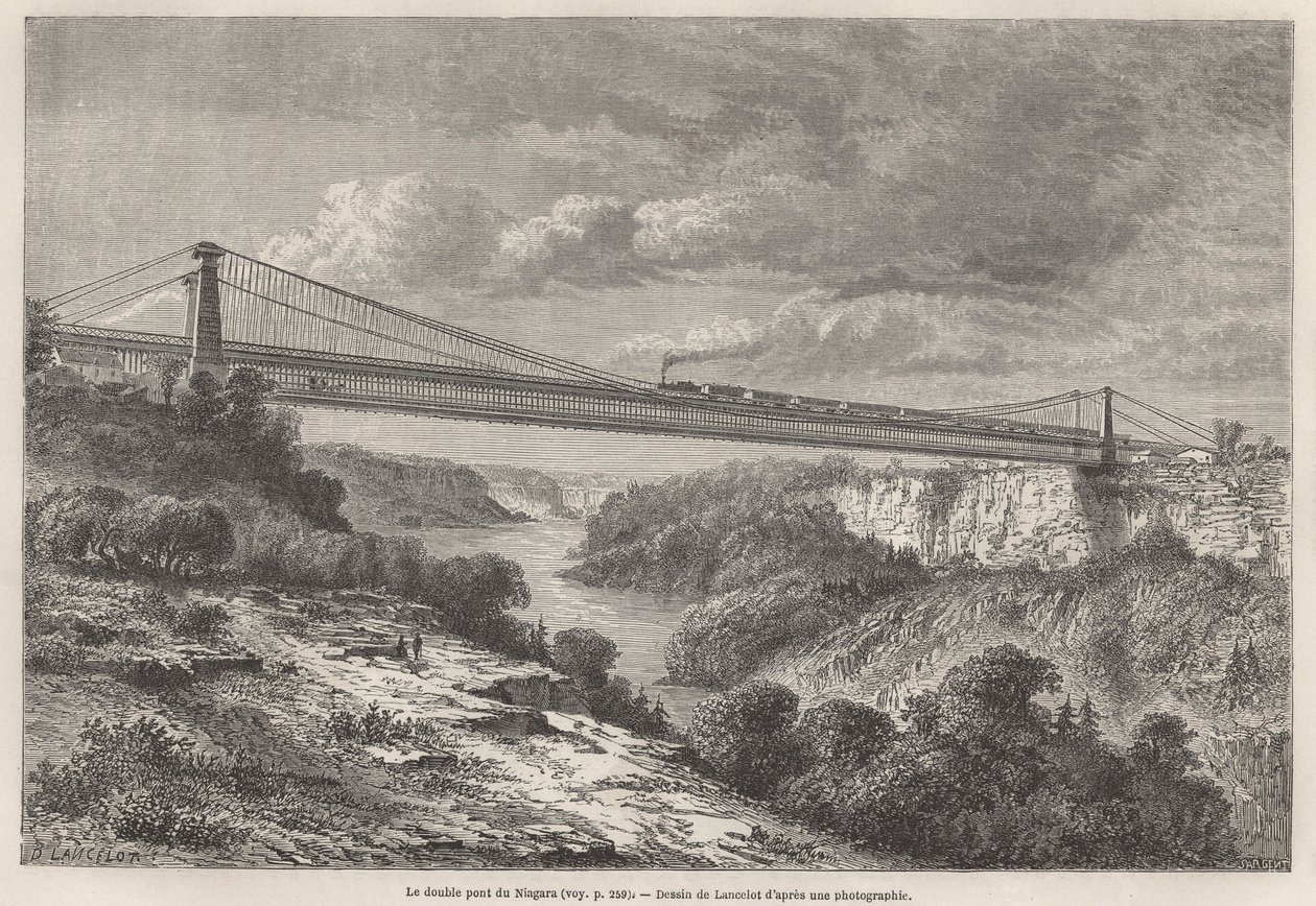 Die Niagara-Doppelbrücke von Dieudonne Auguste Lancelot