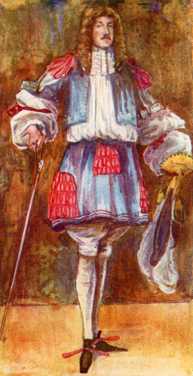 Männerkostüm zur Zeit von Charles II (1660-1685) von Dion Clayton Calthrop